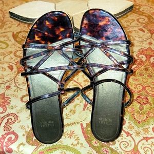 Stuart Wetzman Tortoise Shell Sandals 9.5-10